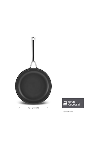 Karaca Plasma Steel 316+ 3Ply Yanmaz Yapışmaz Çelik Tava 24 cm