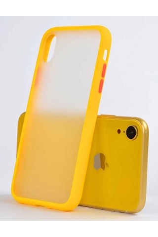 Apple Uyumlu iPhone Xr 6.1 Mat El İz Tutmaz Anti Shock Kaliteli Kılıf Siyah