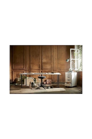 Ikea Adıls Çalışma Masası Ayağı, Koyu Gri, 70 Cm
