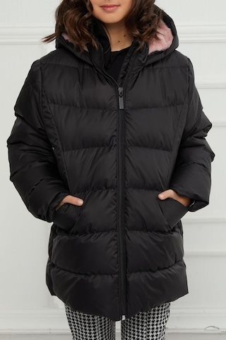 Pique Hscstore Kız Çocuk Fermuarlı Kapüşonlu Siyah Mont - Hedıl-siyah Siyah