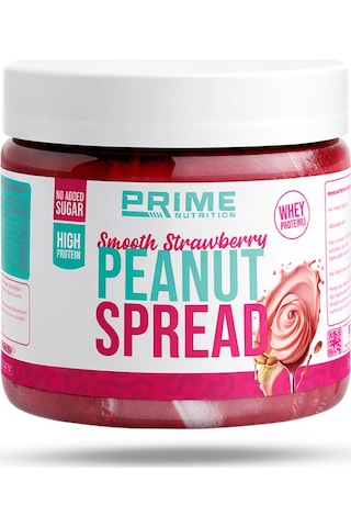 Prime Nutrition Smooth Strawberry Peanut Spread 350 Gram Çilekli Fıstık Kreması