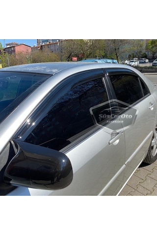 Toyota Corolla E120 2002-2006 Sedan Uyumlu Mugen Cam Rüzgarlığı Seti Piano Black 4'lü İthal 00 Şüscaroto Aksesuar