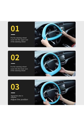 Çok Renkli Direksiyon Kılıfı Silikon Araba Elastik Eldiven Kılıfı Trend Araba Kılıfı Evrensel Koyu Yeşil