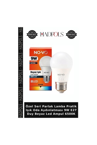 Özel Seri Parlak Lamba Pratik Işık Oda Aydınlatması 9w E27 Duy Beyaz Led Ampul 6500k