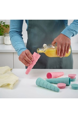 Ikea Uppfylld Dondurma Kalıbı, Pembe-turkuaz, 16 Cm, 4 Adet
