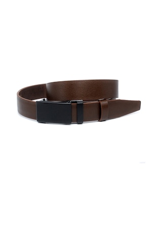 Livize Manda Derisi Otomatik Tokalı Deliksiz Erkek Kemeri Taba