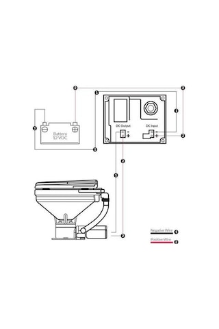 TMC Elektrikli Tuvalet Büyük Taş 12V veya 24V Karavan Tekne
