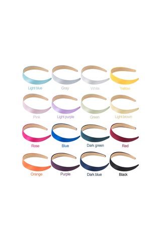 Dofolink 2.8cm Saten Kadın Saç Bandı - Minimalist Modern Stilde Saç Dekorasyon Aksesuarı Çok Renkli