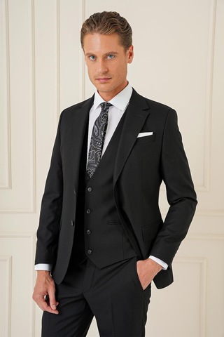Efor Tk 903 Slim Fit Siyah Klasik Takım Elbise Siyah