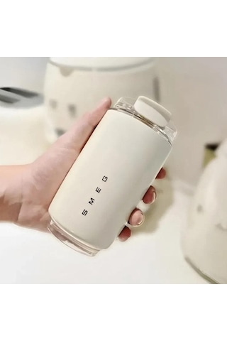 Mufunye 304 Paslanmaz Çelik İç Ve Dış Kapaklı 6-12 Saat Isı Saklama Performanslı Termos Bardak Beyaz