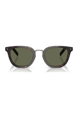 Prada Pr C01sd 17n03r 52 Unisex Polarize Aynalı Kırçıllı Kahverengi Oval Kemik Güneş Gözlüğü Kahverengi