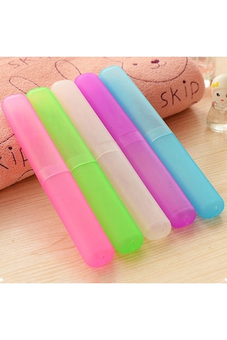 Sones Taşınabilir Seyahat Diş Fırçası Tutucu Kılıf Tüp Mini Açık Hava Yürüyüş Nefes Alabilir Diş Fırçası Kutusu Rastgele Renk