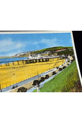 İngiltere Marimex British Made Promenade & Pier, Colwyn Bay Postcard Marimex Ltd. No. Cb.605 1950s