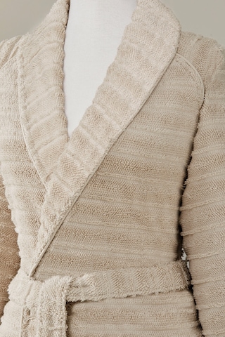 Sadem Organik Linden Şal Yaka Bornoz Bej