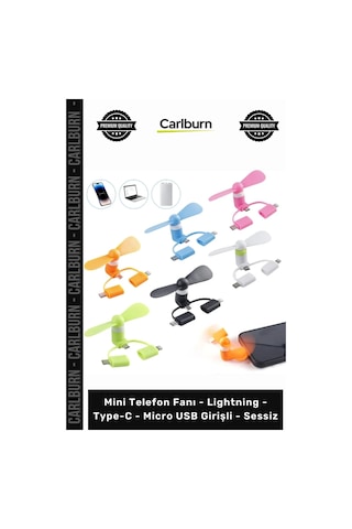 Özel Üretim Portatif Küçük Mini Telefon Fanı Lightning Typec Micro Usb Girişli Sessiz