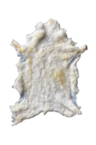 Gerçek Uzun Tüylü Koyun Postu - Naturel Uzun Tüylü Koyun Postu - Doğal Post Paspas Beyaz