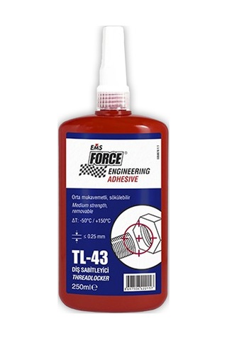 EMS FORCE TL-43 Cıvata Sabitleyici 250 ml (Orta Kuvvet) EMS FORCE TL-43 Cıvata Sabitleyici 250 ml (Orta Kuvvet)