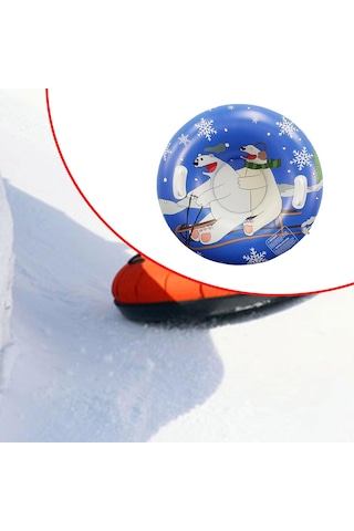 Homyl Şişme Kar Tüpü Kızak Aksesuarları Mavi Karikatür Mavi