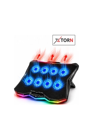 Torn Rgb Laptop Soğutucu 8 Fanlı Ayarlanabilir Standlı Notebook Soğutucu
