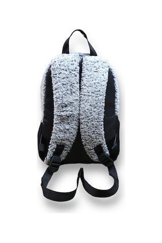 Monte Lui Mnt3637 Peluş Sırt Çantası Gri Kahverengi