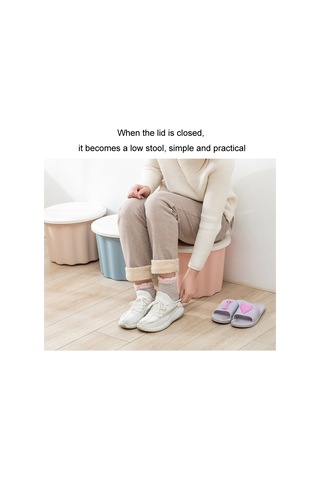 Sones Çok İşlevli Ev Plastik Saklama Taburesi Çeşitli Atıştırmalıklar İçin, Renk: Büyük Gök Mavisi