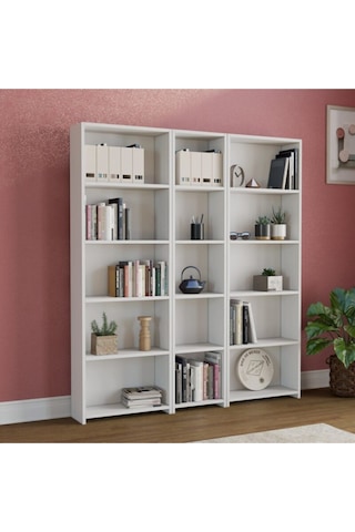 Oyku Kitaplık 130 Cm Beyaz Beyaz
