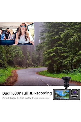 Supermarket1 3 Kameralı Araç Kayıt Cihazı 1080p, Gece Görüş, Wifi, 128gb, Kaskedir