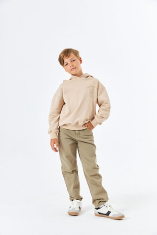 Serbend (Sge-1340) Serbend Kıds Baskılı Erkek Çocuk Kapüşonlu Sweatshırt Bej 11 - 12 Yaş 11 - 12 Yaş