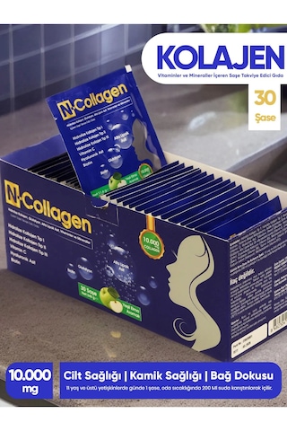 N-Collagen Hidrolize Kolajen Tip I-II-III 1000 Mg 30 Saşe