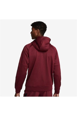 Nike M Therma-fıt Hoodie Full Zip Erkek Sweatshirt Bordo