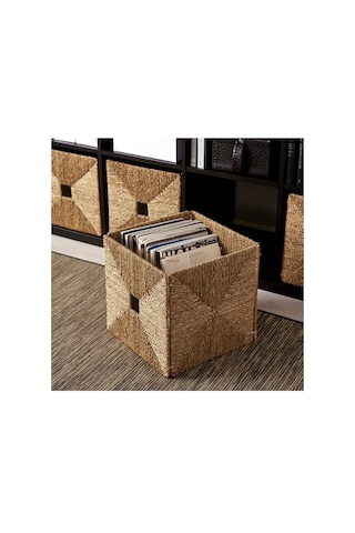 Ikea Knıpsa El Örgüsü Hasır Saklama Sepeti 32 X 33 X 32 Cm Kahverengi