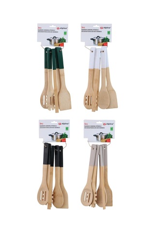Alpina Alp108y Bambu Mutfak Gereçleri Seti 5 Parça 30 Cm Yeşil