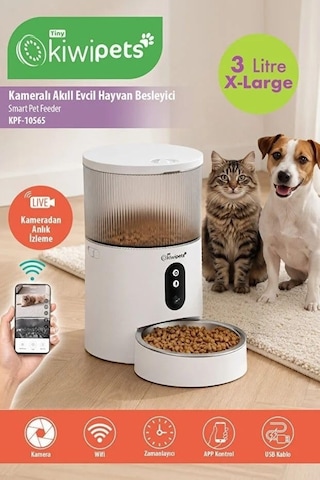 Kiwi Kpf-10565 Evcil Hayvan Akıllı Kameralı Multifonksiyon Mama Kabı-smart Pet Feeder