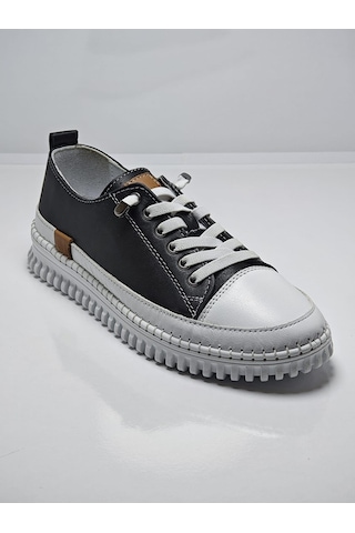 Cem Pekşen Be Fast One C-120 Kadın Günlük Deri Comfort Sneaker Beyaz - Siyah