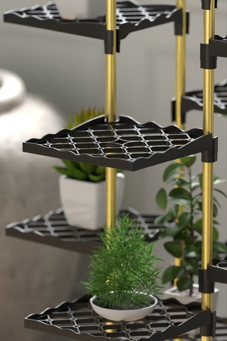 Mundo 10 Raflı Dekoratif Çiçek Standı Çiçek Bahçesi Saksı Standı Diğer