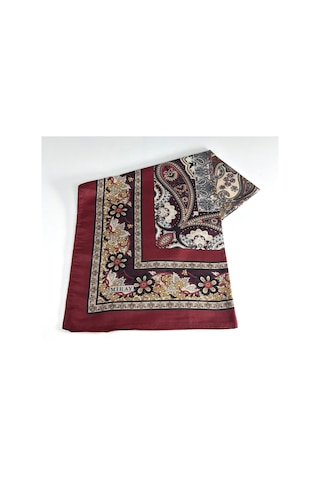 Miray Nevada Büyük Boy Organik Pamuk Eşarp - 120 X 120 - 06452 Bordo
