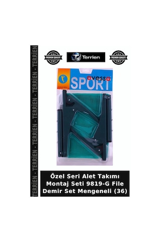 Delux Serisi 9819-g File Demir Set Mengeneli 36 Alet Takımı Sıkma Seti