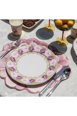Peony Kağıt Amerikan Servis 36x41 Cm 12'li Paket Beyaz