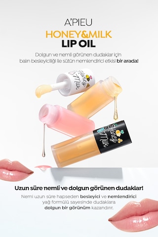 Missha A'PIEU Honey & Milk Lip Oil Süt ve Bal Özlü Nemlendirici Dudak Bakım Yağı