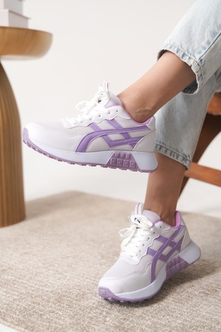 Garantili D0120 Günlük Ortopedik Kadın Sneaker Spor Ayakkabı Lila