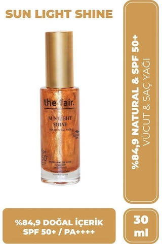 The Fair Sun Light Shine SpPF50+ 30 ML + Saç Bakım Yağı
