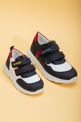 Şirin Bebe Şirinbebe Şiringenç Ortopedik Beyaz Cırtlı Beyaz Taban Erkek Bebek Çocuk Spor Ayakkabı-3182 Beyaz