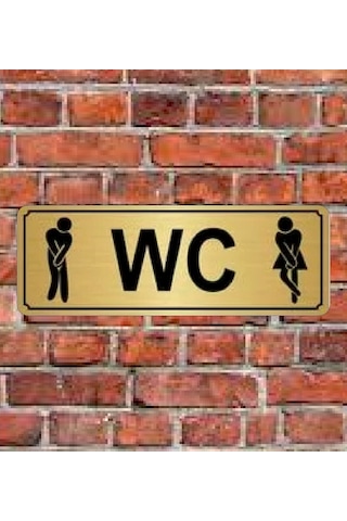 10X20 Cm Wc Bay Bayan Yazılı Metal Yönlendirme Levhası
