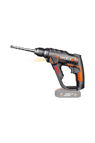 Worx WX390.9 20V 1.2J Profesyonel SDS-Plus Pnömatik Şarjlı Matkap + 8 Adet Uç + Mandren (Akü Dahil Değildir)