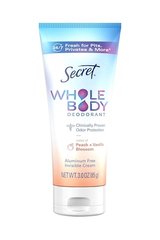 Secret Whole Body Peach + Vanilla Blossom Alüminyumsuz Tüm Vücut Krem Deodorant 85gr