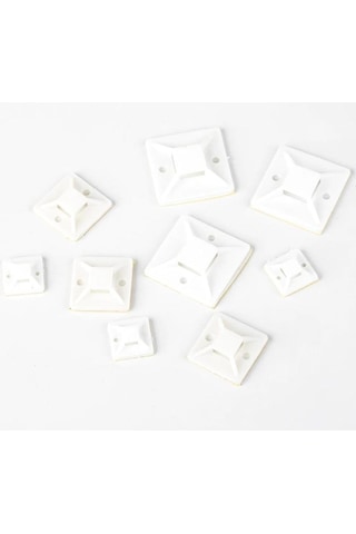 Çetsan Yapışkanlı Kroşe 19X19 Mm-100 Adet Kablo Bağı Kroşesi Yapı