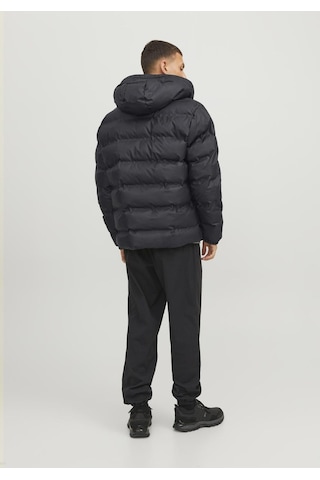 Jack & Jones Suya Ve Rüzgara Dayanıklı Kapüşonlu Puffer Mont - Elements 12239020 Black Siyah