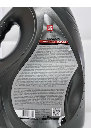 Lukoil Genesis Special Vl 0W-20 Motor Yağı 5 L