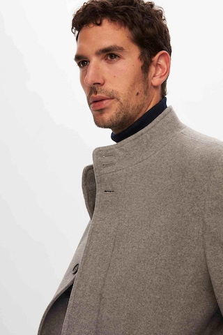 D's Damat Ds Damat Regular Fit Gri Hakim Yaka Kaşe Kaban 5HF08ORT10002 Gri