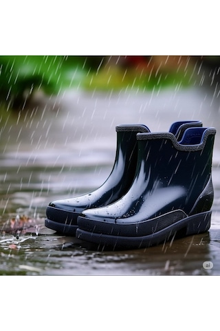 Potin Unisex Yağmur Botu 36-40 Siyah Siyah